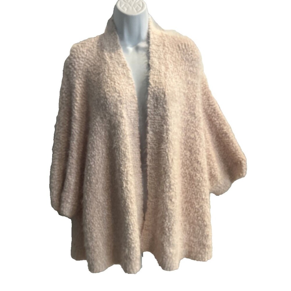 Honeydew Winter Breaker Popcorn Wrap Sz M OpenFront Pink Cardigan Fuzzy Cozy NWT
